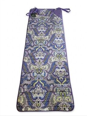 New Laura Ashley Purple Paisley Memory Foam Roll-Up Beach Mat